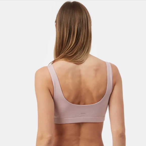 BNWOT Tentree Everyday Scoop Bralette - crop top bra - vintage mauve small - Picture 3 of 6